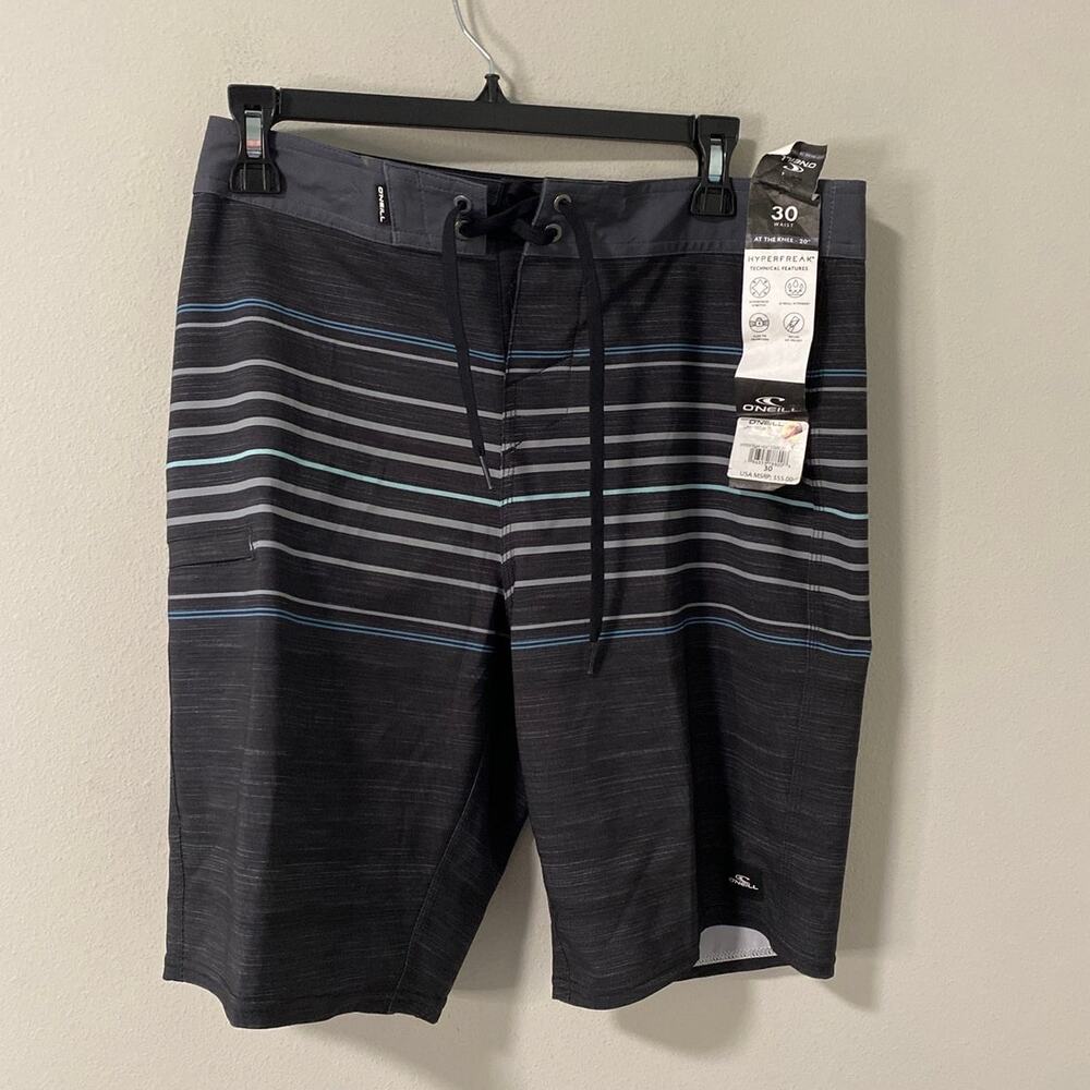 New O'Neill Hyperfreak Men's Boardshorts Swim Trunks At-The-Knee Size 30
